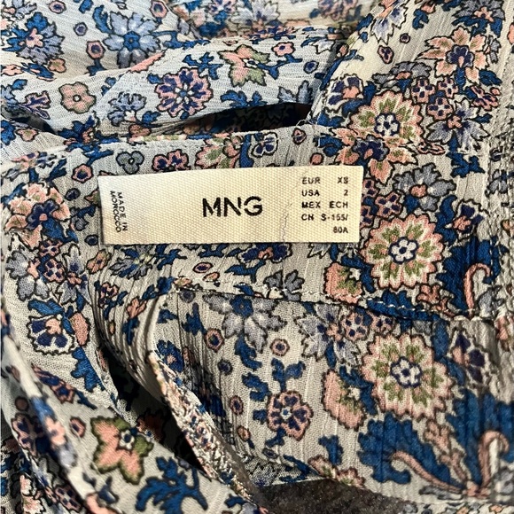 NWOT MNG Mango ruffled sleeveless top sz2 - Picture 3 of 7